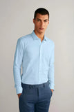 Camisa Manga Longa Fio Tinto Slim Fit - Azul Claro versattus autentic