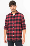 Camisa Xadrez Flanelada Vinho versattus autentic