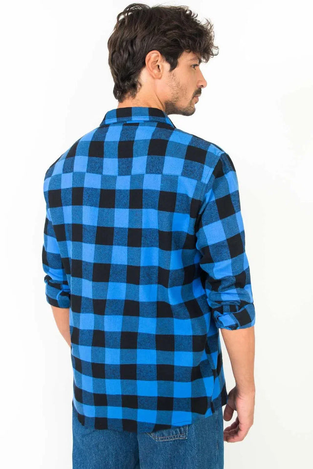 Camisa Xadrez versattus Preto/Azul versattus autentic