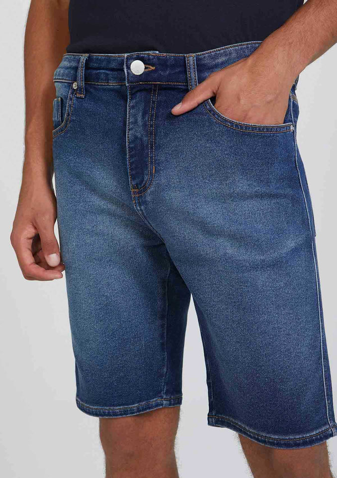 Bermuda Jeans Masculina Slim - Azul versattus autentic